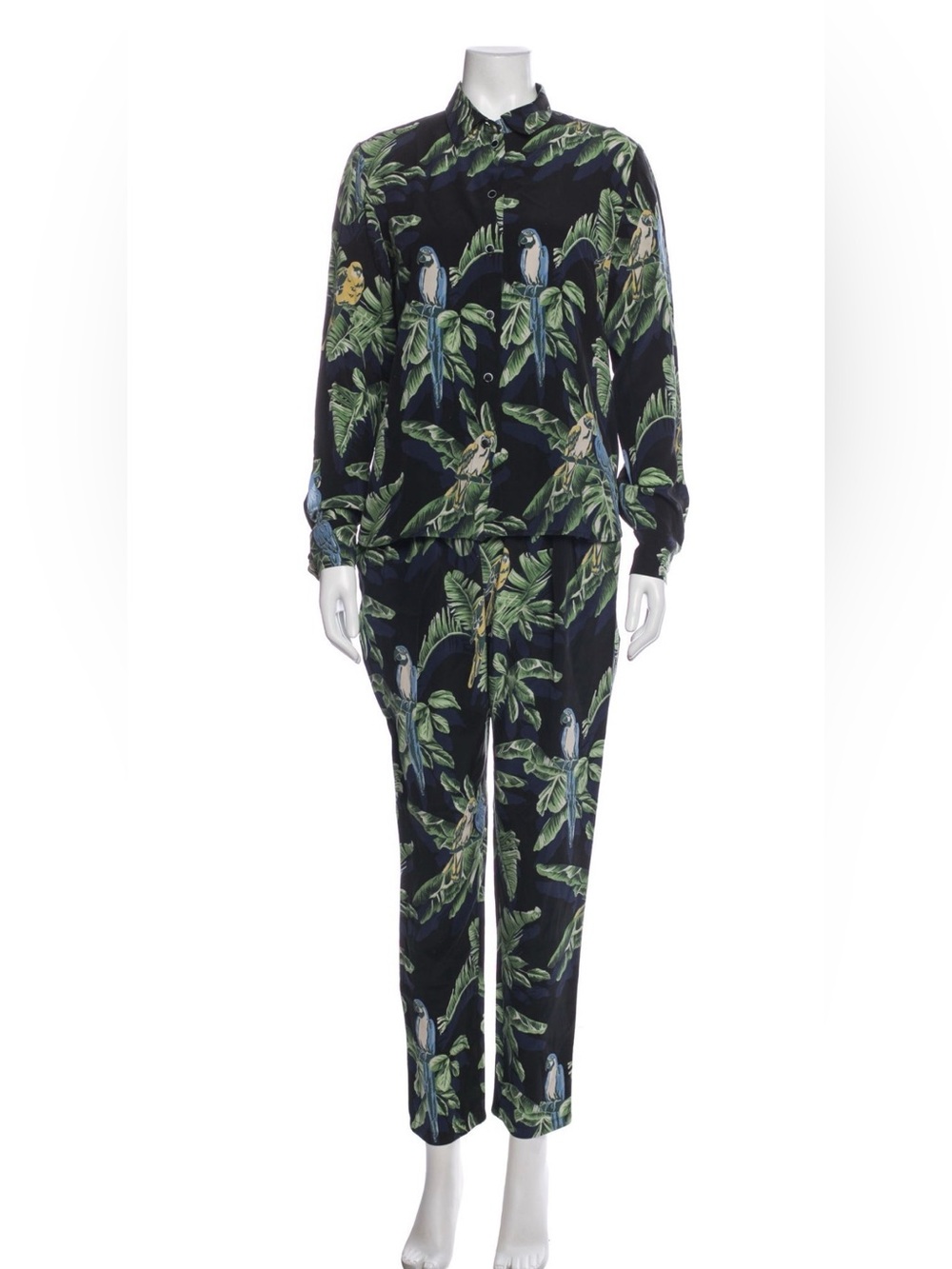 Stella McCartney Black Shirt with Green Tropical Stella McCartney
Silk